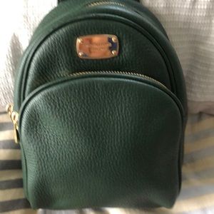 Pine green Michael Kors backpack price firm 10x6
